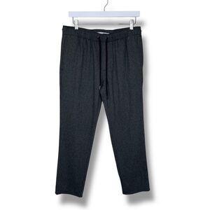 Pacsun Elastic Herringbone Trouser Tie Waist Charcoal Slim Pant Men Size Medium